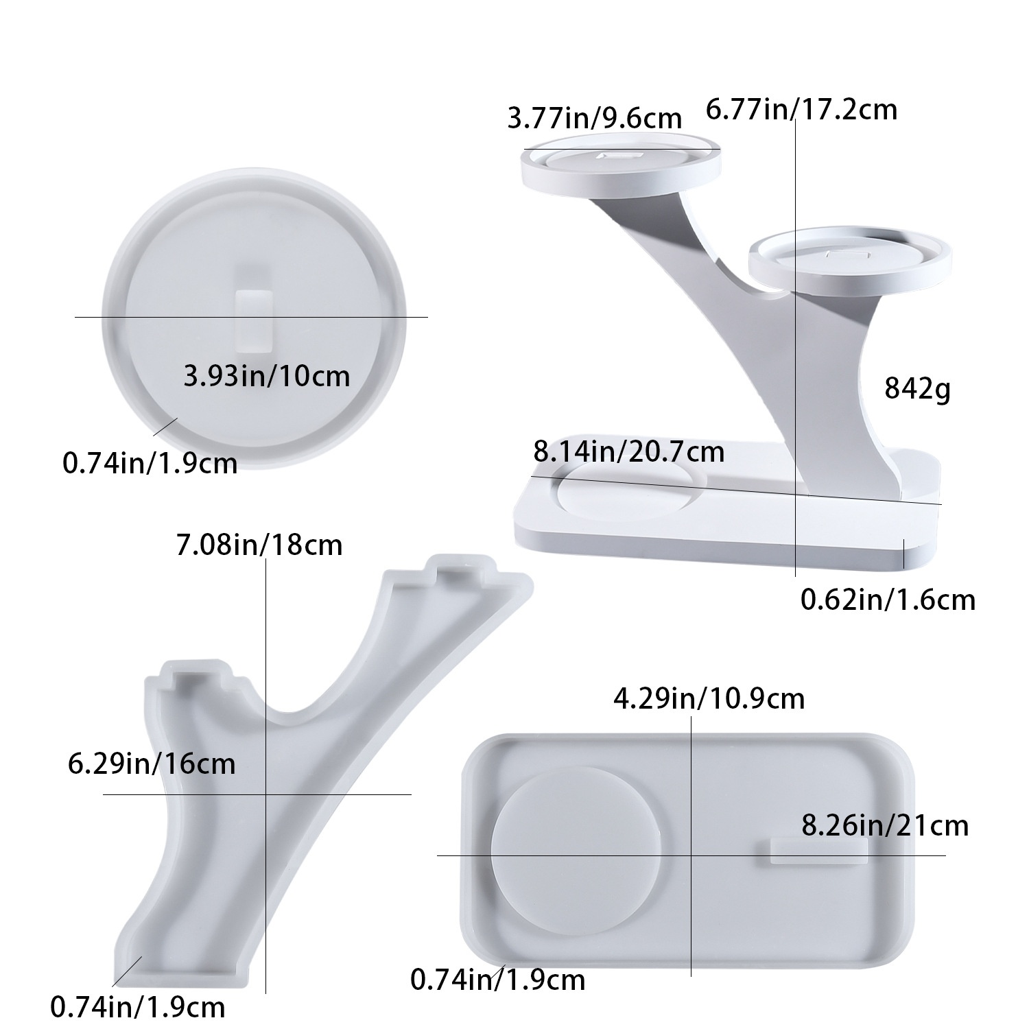 DIYエポキシ樹脂型キャンドルスティックホルダー接合装飾シリ - Candle Molds のレビューと価格