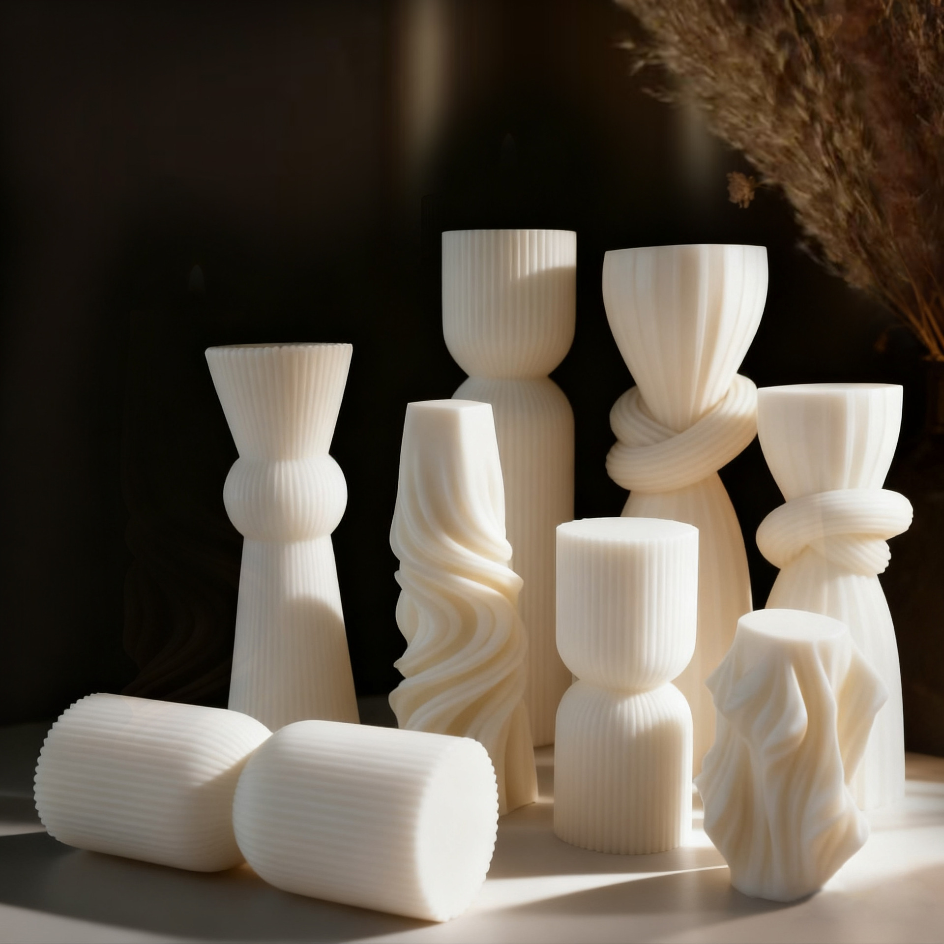北欧ミニマリストホワイト香りのキャンドル雰囲気ホームデコレー - Candle Molds のレビューと価格