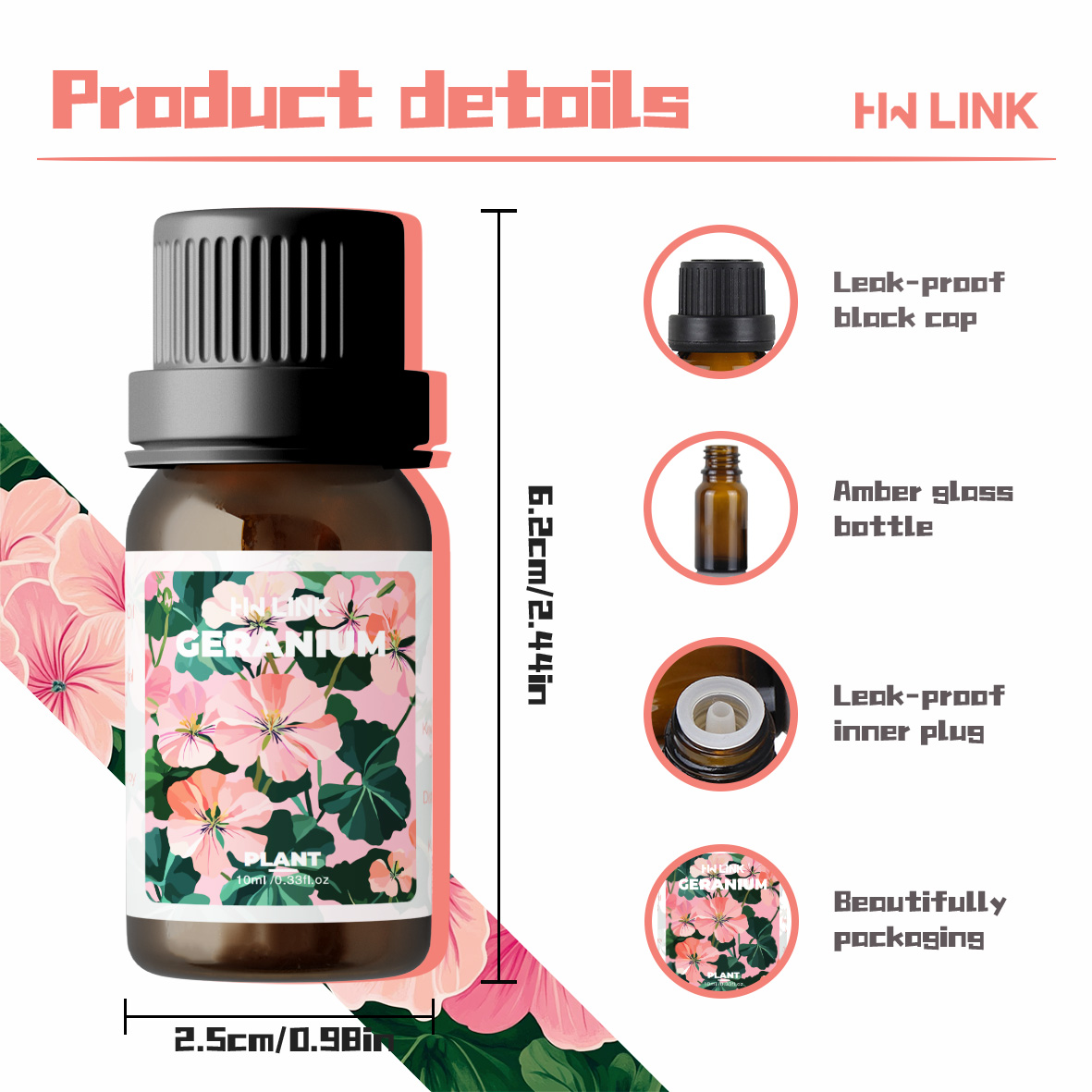ゼラニウムエッセンシャルオイル 10ml 純粋な天然オイル  - Silk Candle のレビューと価格