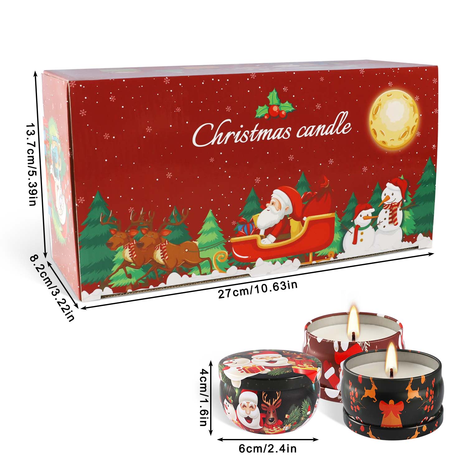 2.3インチ、16個入りクリスマス香りのキャンドルセット、高 - Paraffin Wax のレビューと価格